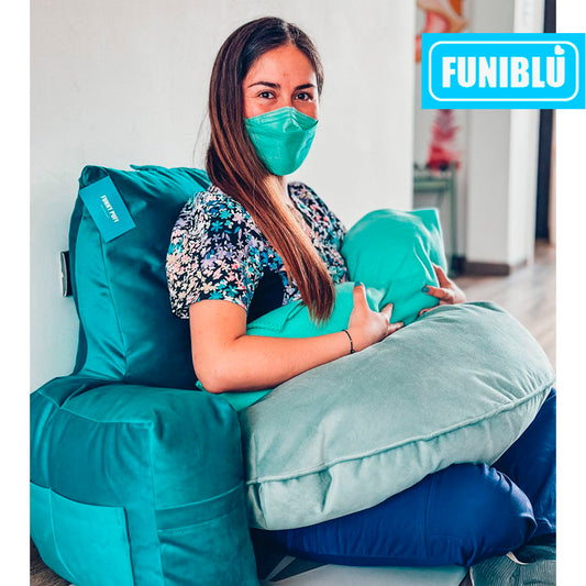 Cojín de Apoyo TIPO RESPALDO - Etapa Embarazo y Lactancia